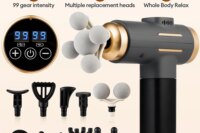 11-IN-1 Electric Massage Gun 99 Level Powerful Fascia Gun High-Frequency Vibration Body Massage Gun Arms Leg Muscle masajeador