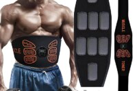 Abdominal Muscle Toner EMS Muscle Stimulator Electric Toning Belt Waist Trainer USB Recharge Body Weight Loss Fitness Massager