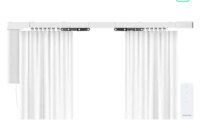 Zemismart Zigbee Rechargeable Electric Curtain Motor with Customized Slide Curtain Track Works with Tuya Alexa Google Home