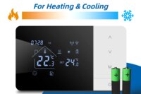 Beok Tuya Heating/Cooling Thermostat for Gas Boiler Smart Home Battery-powered Thermoregulator Daily programming Work with Alexa