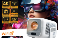 LynCast 4K X3AQ Projector 500ANSI Native 1080P Auto Focus Android 11 BT5.4 WIFI6 Portable Home Theater