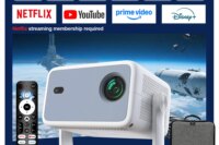 Velec Projector TP350NTV 650 ANSI 1080P 4K Auto Focus BT5.2 WIFI6 Android 13 Portable Outdoor Video Smart Home Theater Projector