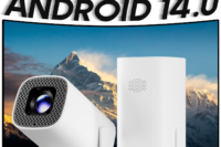 P30PRO Supports 1080p*720p Screen Mirroring Smart Projector 4K Android 14 WiFi6 Smart Home Theater Outdoor Portable Projector