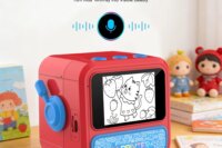 Smart AI Voice Mini Thermal Printer with Display Inkless Portable Sticker Maker 6 Modes for Home Office Study DIY Projects