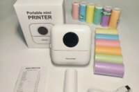 New Multi-Function Mini Portable Thermal Printer, 203dpi Wireless Pocket Printer Set, Inkless Compatible with iOS & Android