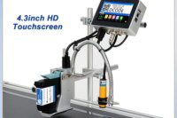 DCODE 130PLUS Industrial Online Inkjet Printer 12.7/25.4mm Nozzle with 4.3inch Screen QR Barcode Batch Number Logo Date Printer