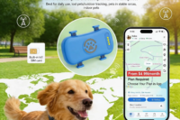 GPS Pet Tracker 4G for Dogs & Cats Built-in SIM with Real-Time Tracking, WiFi Home Positioning, IP67 Waterproof, Plan Required
