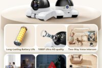 Pet Surveillance Cam era | 360° Robot Came ra,Baby Pet Camer a, Bidirectional Dialogue,Motion Detection,Dog/Cat/Baby/Elderly