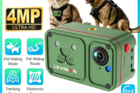 LS VISION Pet Camera Collar APP Control, 4MP Pet POV Camera Recording Wearable Action Camera with 4G for Cats Dogs Kids Outdoor
