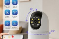 360° Pan & Tilt Pet Dog Camera 2.4GHz WiFi Indoor Security Cam with Two-Way Audio & Night Vision Phone App Baby Monitor for Home