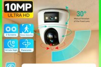 Pet Camera 4K WiFi Indoor Pan Tilt Pet Monitor with Night Vision 2 Way Audio 10MP Dual Lens Baby Cam for Home Security