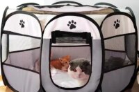 Portable Foldable Pet Tent Kennel Octagonal Fence Puppy Shelter Easy To Use Outdoor Easy Operation Large Dog Cages Cat Fences