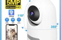 ANSVICAM 2K 5MP WiFi Smart Home Security Camera 1080p HD Real-time APP Alerts 2-Way Audio with Motion Tracking for Baby & Pet