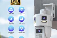 JOOAN 6K 12MP WiFi Outdoor Camera Three Len AI Motion Tracking PTZ  Video Camera Security Protection Waterproof Surveillance