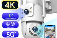 Jooan 4K 8MP HD Wifi PTZ Camera Outdoor 5G Wifi Dual Lens Security IP Cameras 5X Zoom AI Tracking ONVIF CCTV Surveillance Camera