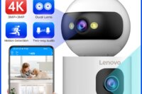 Lenovo 4K IP Camera 5G WiFi Dual Lens Smart Home Auto Tracking CCTV Camera Wireless Surveillance Camera Security Baby Monitor