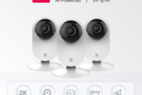YI Pro 3pc Kits 2K Home Camera Wi-Fi IP Security Surveillance Smart System with Night Vision Baby Monitor on iOS, Android App
