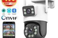 4K 8MP WiFi Surveillance Camera, Dual Lens, 4X Digital Zoom, AI Human Detect, ONVIF, Outdoor Security PTZ IP Cameras