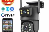 8MP WiFi Camera PTZ Dual Screens Auto Tracking Night Vision CCTV Surveillance Camera Outdoor 4MP Security IP Camera icsee