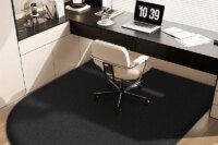 Solid color computer chair mat flannel floor mat thickened desk swivel chair arched carpet study soft dressing table foot mat