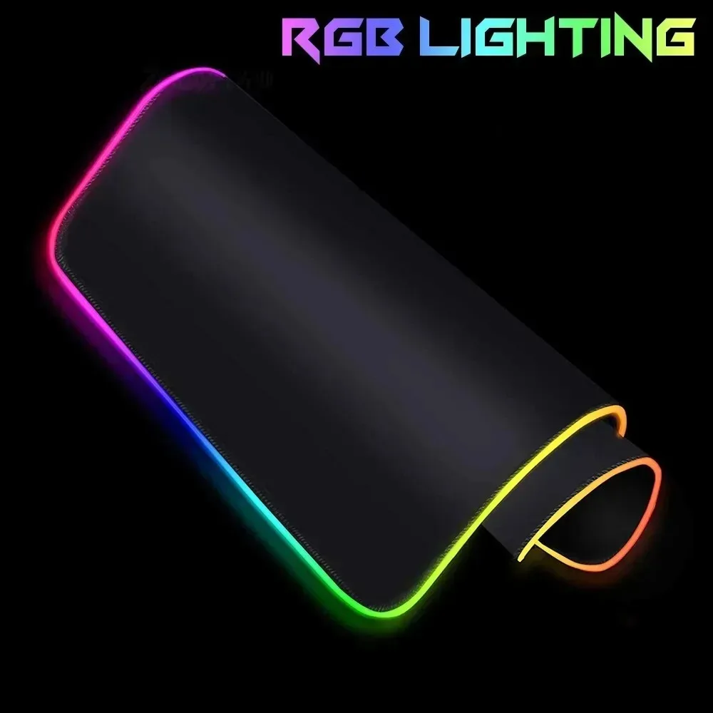 DIY Custom Personalized RGB Mouse Pad LED Illumination Large Gaming Laptop Desk Mat Non-slip Rubber Keyboard Carpet With Backlit