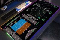 RGB Desk Mat Aviation Theme Mouse Pad Large Rubber Anti-slip Aircraft Dashboard Mousepad Office and Gamr Keyboard Mats Decor Mat