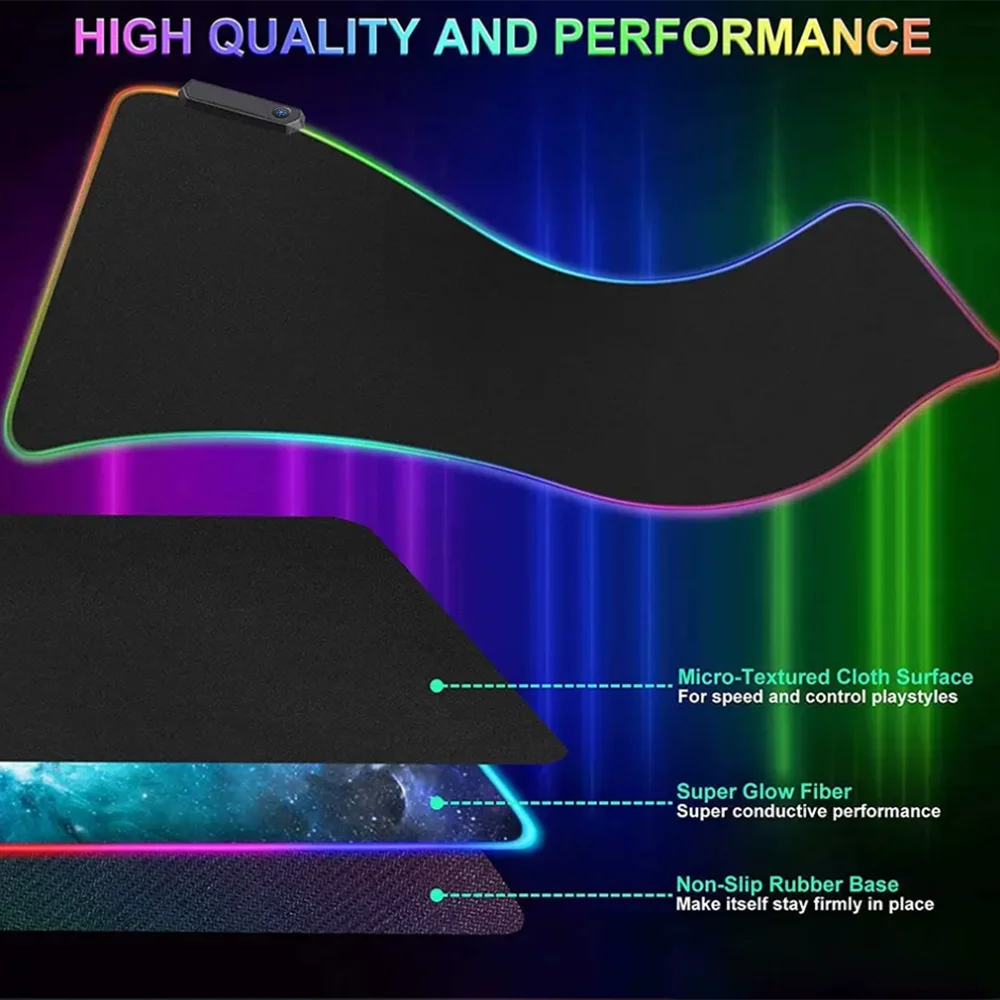 Resident Evil Requiem Mouse Pad Anime Gaming Mouse Pad LED Table Pads Backlit Rubber Desktop XXL RGB Desk Mats