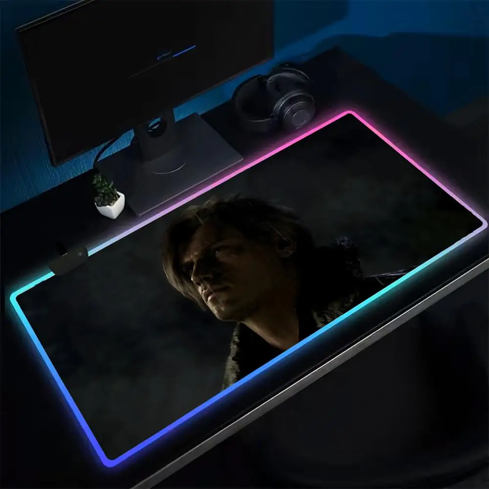 Resident Evil Requiem Mouse Pad Anime Gaming Mouse Pad LED Table Pads Backlit Rubber Desktop XXL RGB Desk Mats