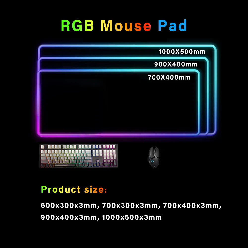 Resident Evil Requiem Mouse Pad Anime Gaming Mouse Pad LED Table Pads Backlit Rubber Desktop XXL RGB Desk Mats