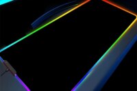Pure Black RGB Non-Slip Gaming Mouse Pad For PC Laptop Gamer Large Keyboard Cover Desk-mat Rubber Game Led Mouse Pad For Office