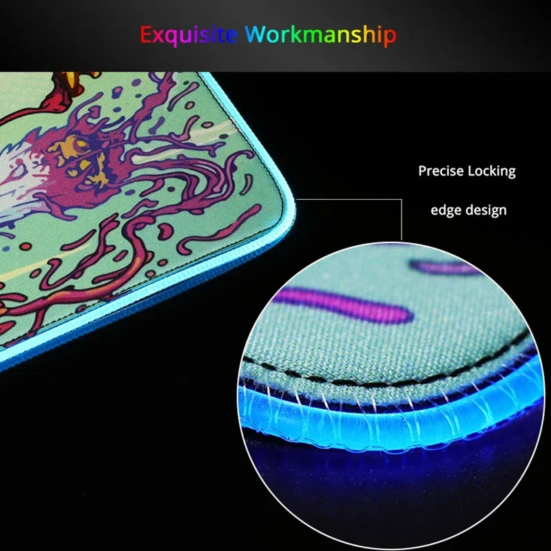RGB XXL HD Printing Gaming Mats Large Extended Pad Rog Esports Mouse Pad Gamer Computer Keyboard LED Desk Mat PC Accessories Rug