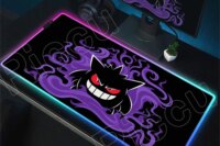 RGB Gengar Mousepad Pokemon LED Purple Mouse Pad E-sports Gaming Accessories Ghost Big Extend Keyboard Carpet PC Anime Desk Mats