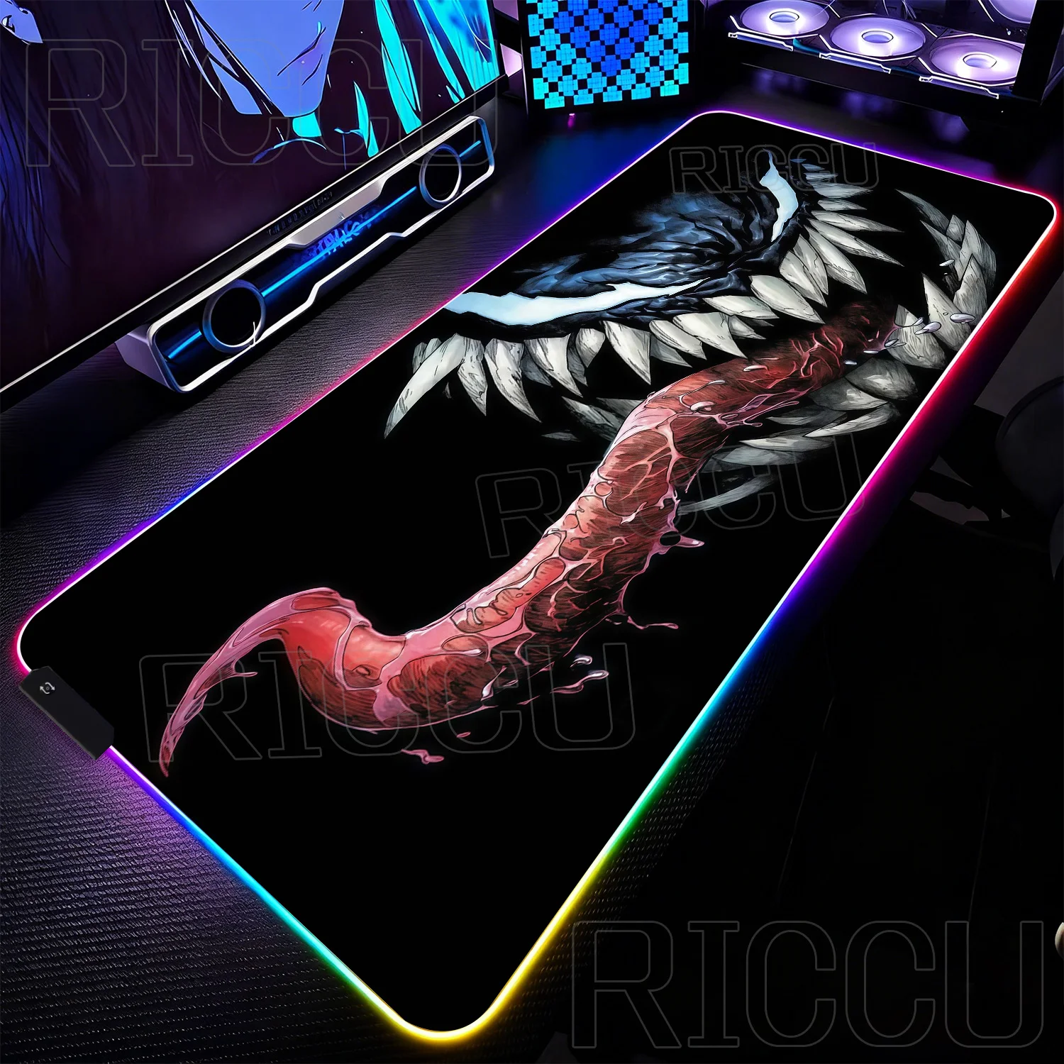 RGB 1000x500MM Marvel Large Mouse Pad Venom Computer Game PC Accessories LED expand Desk Mat Non Slip Printing Keyboard MousePad RGB 1000x500MM Marvel Large Mouse Pad Venom Computer Game PC Accessories LED expand Desk Mat Non Slip Printing Keyboard MousePad