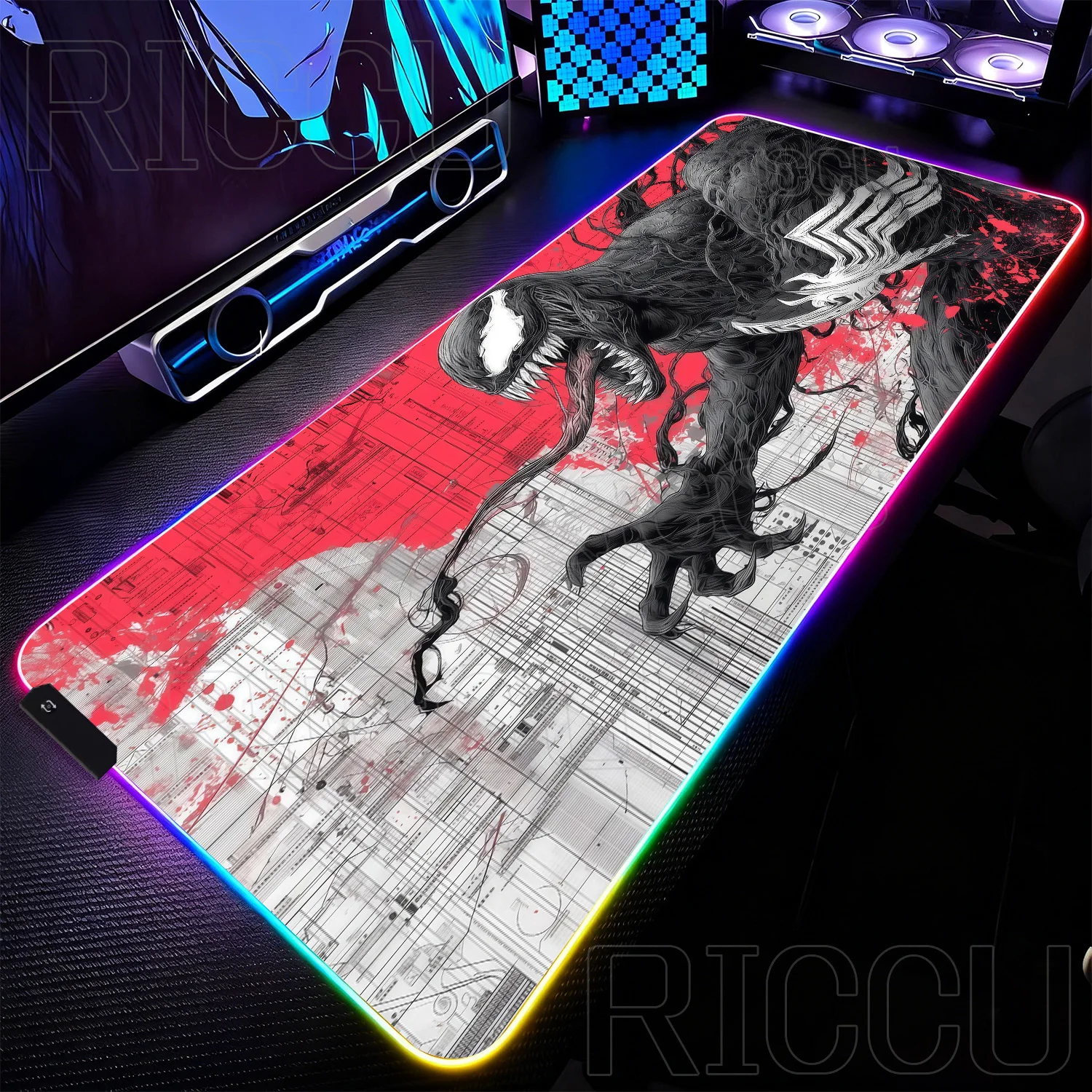 RGB 1000x500MM Marvel Large Mouse Pad Venom Computer Game PC Accessories LED expand Desk Mat Non Slip Printing Keyboard MousePad RGB 1000x500MM Marvel Large Mouse Pad Venom Computer Game PC Accessories LED expand Desk Mat Non Slip Printing Keyboard MousePad