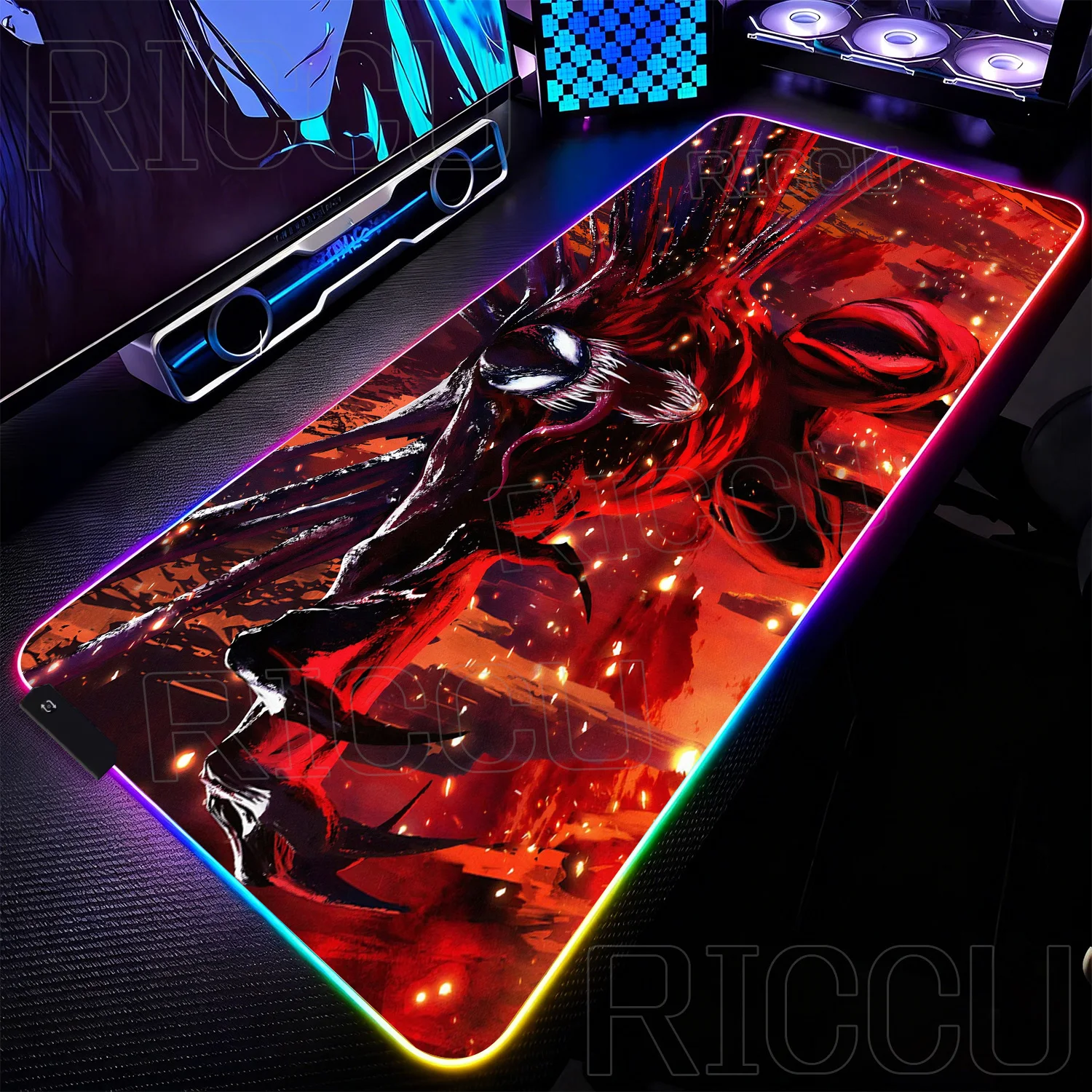 RGB 1000x500MM Marvel Large Mouse Pad Venom Computer Game PC Accessories LED expand Desk Mat Non Slip Printing Keyboard MousePad RGB 1000x500MM Marvel Large Mouse Pad Venom Computer Game PC Accessories LED expand Desk Mat Non Slip Printing Keyboard MousePad