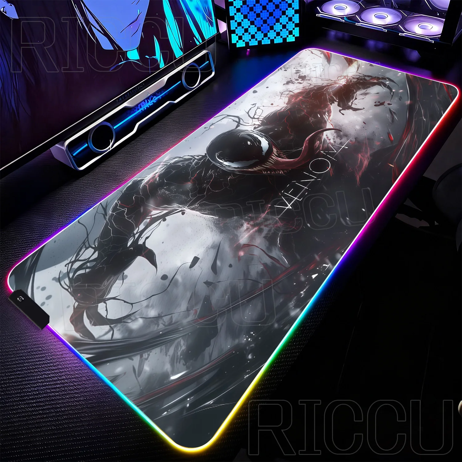RGB 1000x500MM Marvel Large Mouse Pad Venom Computer Game PC Accessories LED expand Desk Mat Non Slip Printing Keyboard MousePad RGB 1000x500MM Marvel Large Mouse Pad Venom Computer Game PC Accessories LED expand Desk Mat Non Slip Printing Keyboard MousePad