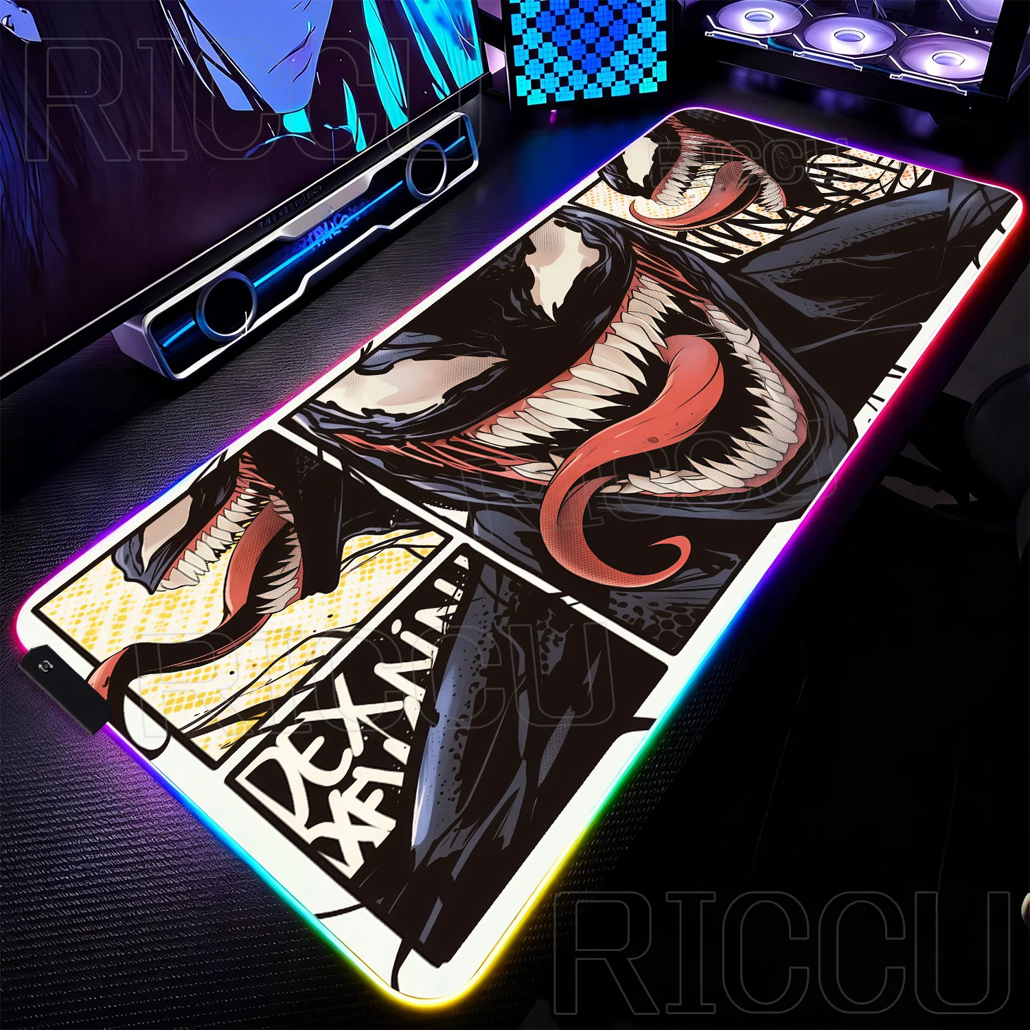 RGB 1000x500MM Marvel Large Mouse Pad Venom Computer Game PC Accessories LED expand Desk Mat Non Slip Printing Keyboard MousePad RGB 1000x500MM Marvel Large Mouse Pad Venom Computer Game PC Accessories LED expand Desk Mat Non Slip Printing Keyboard MousePad