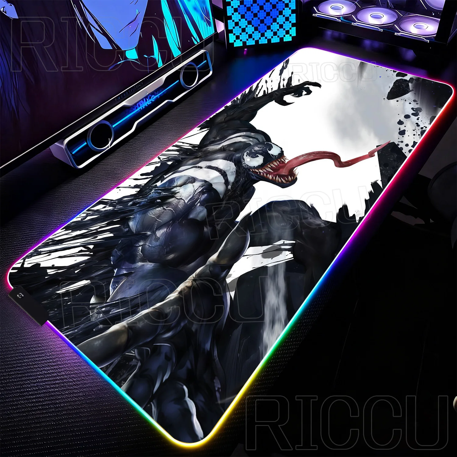 RGB 1000x500MM Marvel Large Mouse Pad Venom Computer Game PC Accessories LED expand Desk Mat Non Slip Printing Keyboard MousePad RGB 1000x500MM Marvel Large Mouse Pad Venom Computer Game PC Accessories LED expand Desk Mat Non Slip Printing Keyboard MousePad