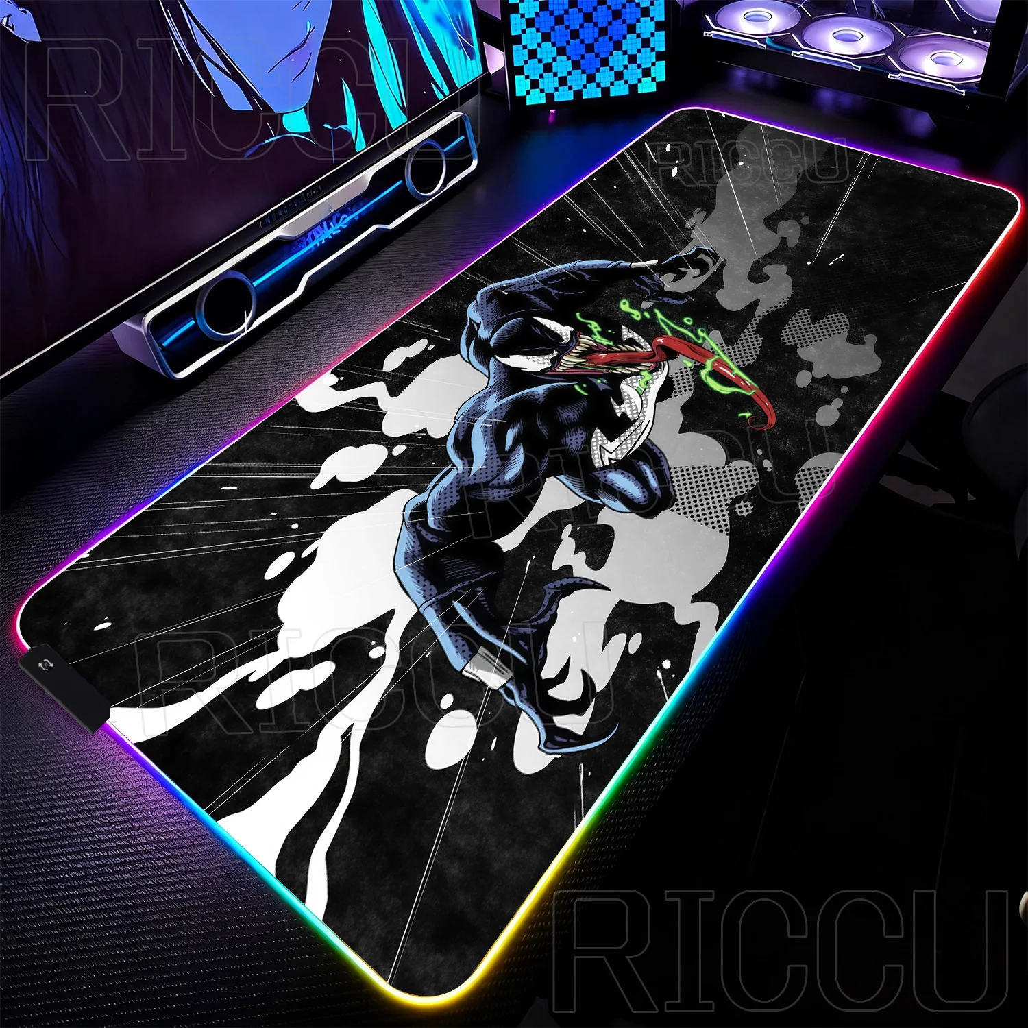 RGB 1000x500MM Marvel Large Mouse Pad Venom Computer Game PC Accessories LED expand Desk Mat Non Slip Printing Keyboard MousePad RGB 1000x500MM Marvel Large Mouse Pad Venom Computer Game PC Accessories LED expand Desk Mat Non Slip Printing Keyboard MousePad