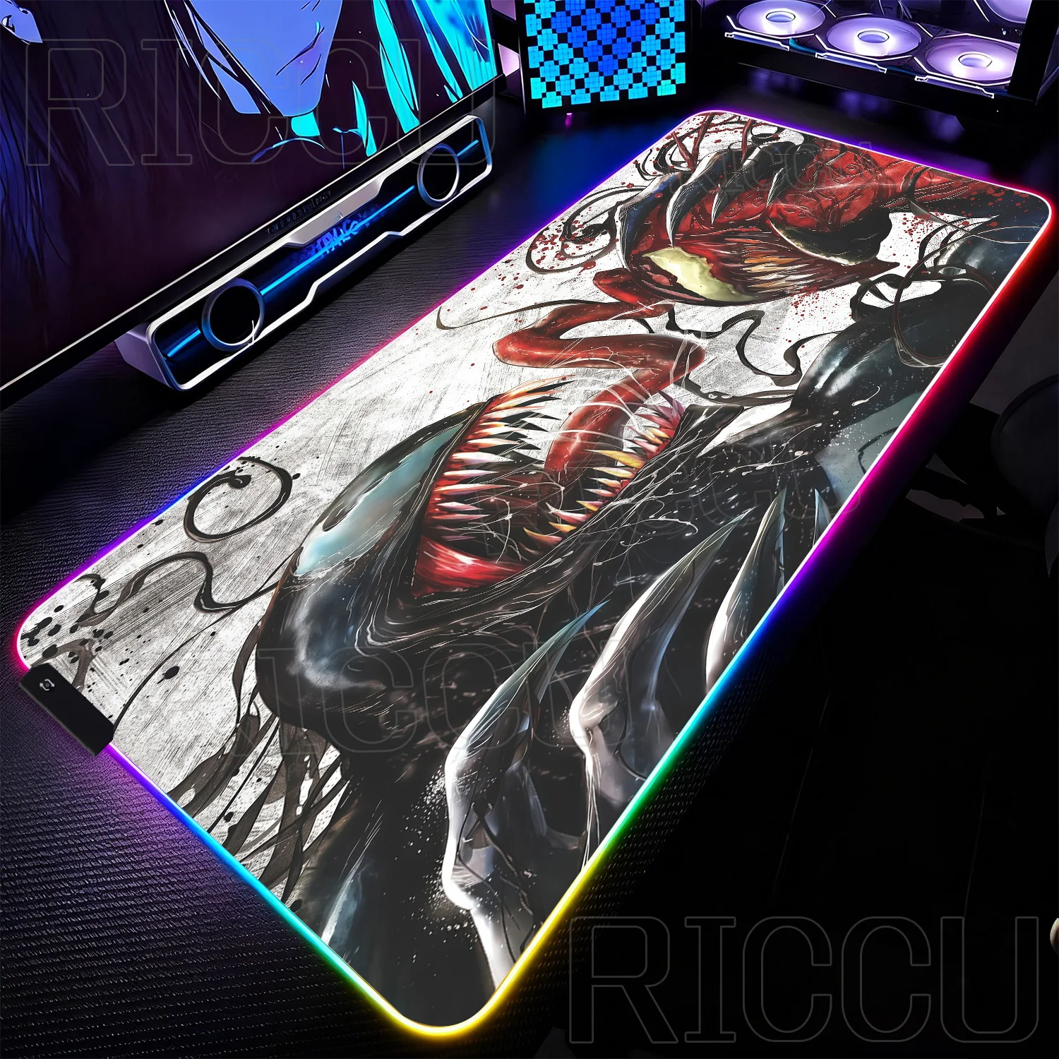 RGB 1000x500MM Marvel Large Mouse Pad Venom Computer Game PC Accessories LED expand Desk Mat Non Slip Printing Keyboard MousePad RGB 1000x500MM Marvel Large Mouse Pad Venom Computer Game PC Accessories LED expand Desk Mat Non Slip Printing Keyboard MousePad