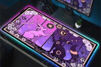 New Mouse Pad RGB Rubber PC P-Pokemon Gengar Sylveon Computer Gaming Accessories Mousepad Desk Mat LED Locking Edge Gamer Carpet