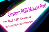 RGB Custom Mouse Pad DIY Deskmat Black Gamer Accessories Large LED Light MousePads XXL Gaming PC Computer Carpet with Backlit