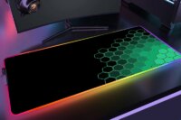 Geometric Large RGB Mouse Pad Gaming Mousepad LED Mouse Mat Gamer Mousemats Table Pads PC Desk Mat RGB Keyboard Mat XXL 90x40cm