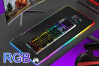 LED RGB Mousepad Keyboard Cover Desk-mat Waterproof Large Gaming Mouse Pad Multi-size Computer Gamer Esports Mouse Pad Backlit