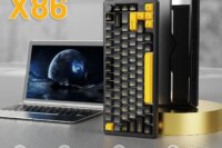 ATTACK SHARK X86 75% Aluminum CNC Wireless Mechanical Gaming Keyboard with Volume Knob,82 Key Gasket Hot Swappable RGB Custom Keyboard,PBT Keycaps,BT/2.4GHz/USB-C for Mac/Win-Starshine Black