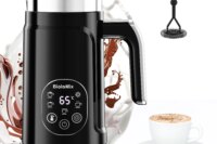 BioloMix 5-in-1 Milk Frother with Upgraded LED Display Touch Screen - Hot And Cold Foam Maker Milk Warmer for Coffee Latte