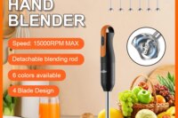 Hand Blender Set with Copper Motor, One-Button Control, 15000RPM Max, Detachable Stainless Steel Shaft & Blade, 300W