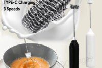 UPGRADED Electric Coffee Frother/MILK Whisk+Egg Beater MINI Food Blender USB Rechargeable Handheld Three Speeds Espresso Tools