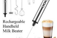 3 in 1 Electric Handheld Milk Frother 3 Adjustable Speeds Mini Hand Mixer Detachable Stainless Steel Whisk Home Kitchen Use Tool