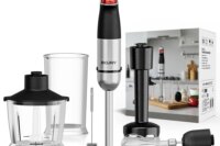 6-in-1 Multi-Purpose Immersion Hand Blender 1500W MAX, Electric Hand Held Stick Blender Stainless Steel Blades,Home & Kitchen